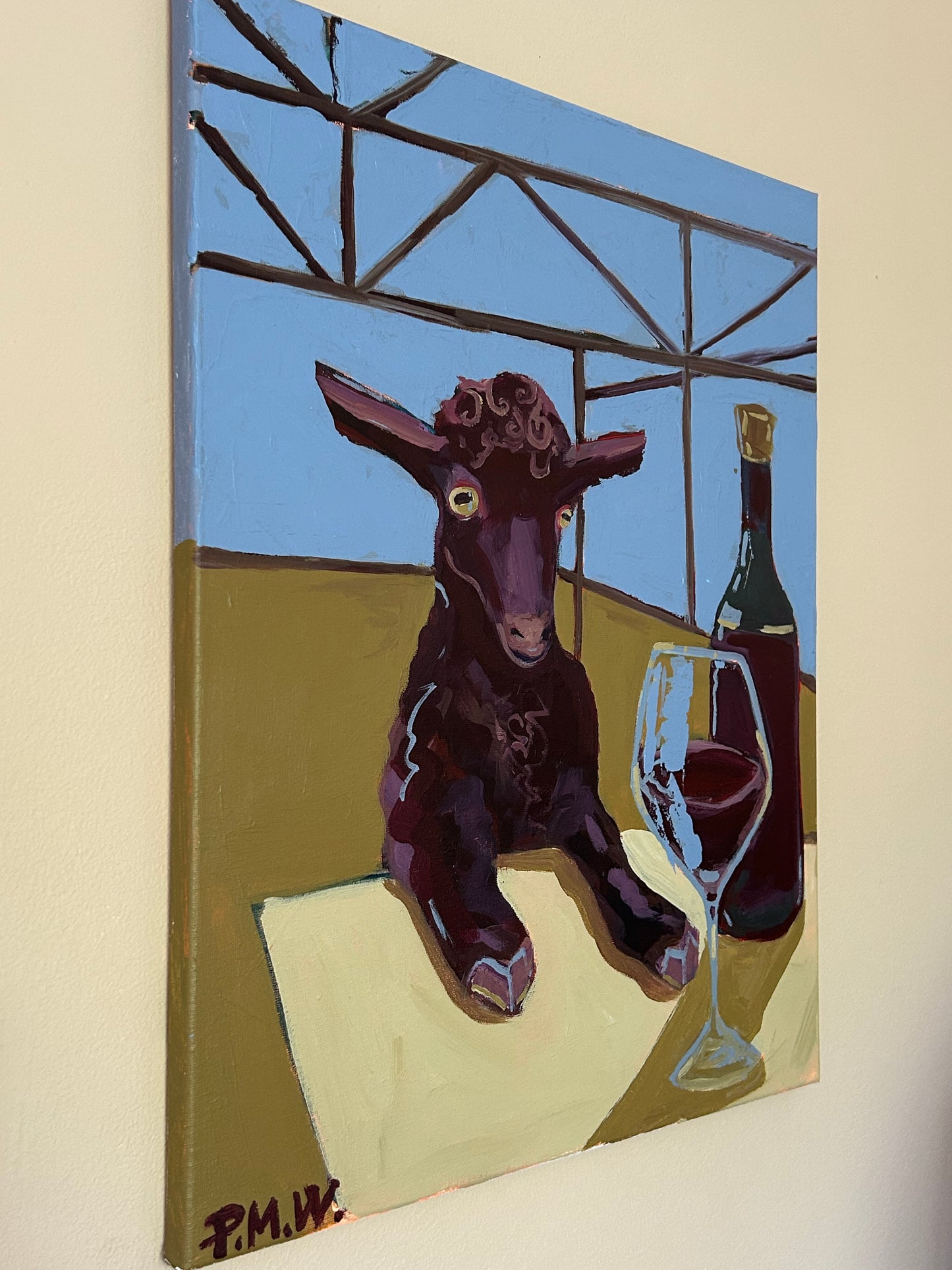 Goat and red wine