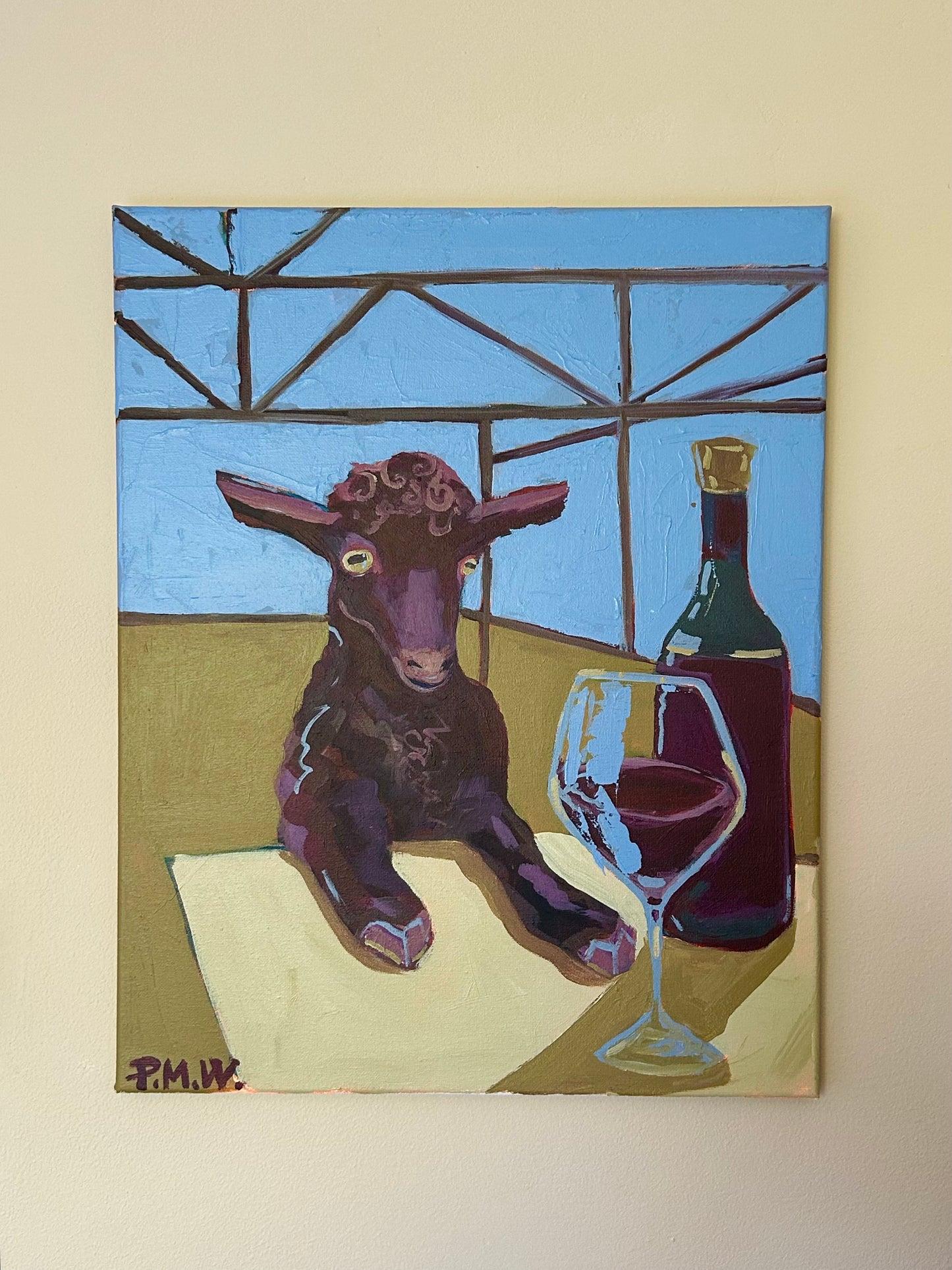 Goat and red wine
