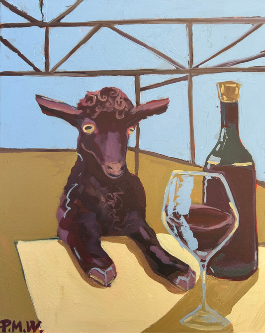 Goat and red wine