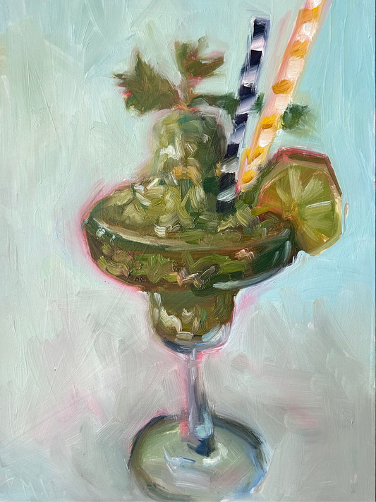 Frozen margarita with lime
