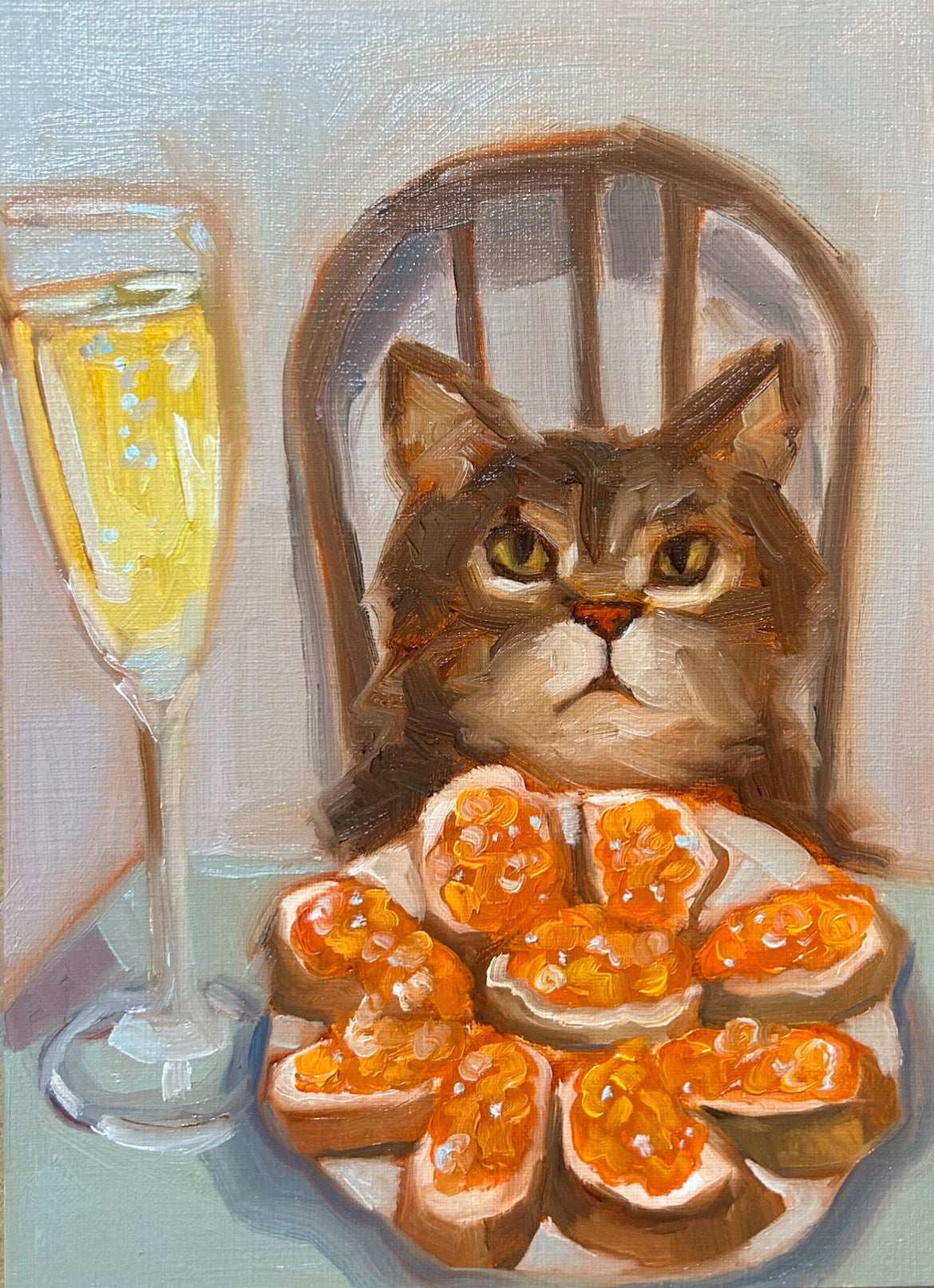 Treats, oil painting