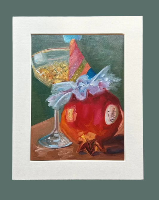 Pomegranate & champagne, print